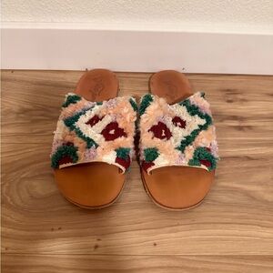 Free People Colorful Geometric Women's Slippers